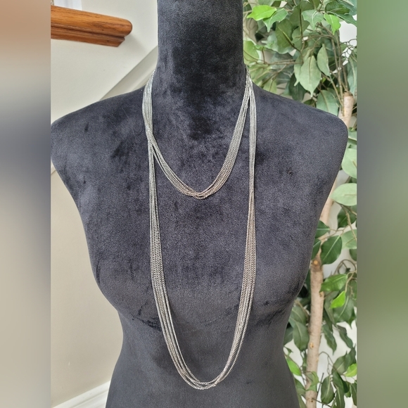 Gray Multilayer Fashion Necklace - Picture 1 of 6